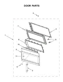 Door Parts parts for Maytag Microwave/Hood Combo MMV4206HK0 from AppliancePartsPros.com
