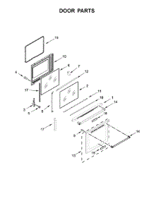 Door Parts parts for Kitchenaid Electric Range YKFEG500ESS2 from AppliancePartsPros.com