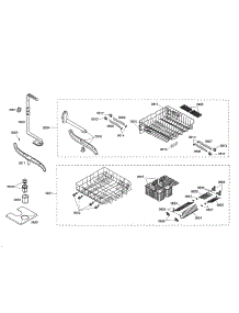 Spray Arm / Racks parts for Bosch Dishwasher SHY56A05UC/23 from AppliancePartsPros.com
