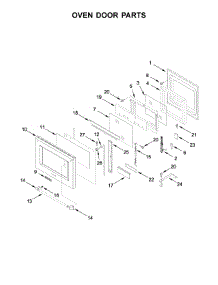 Oven Door Parts parts for Kitchenaid Range KDRS407VSD01 from AppliancePartsPros.com
