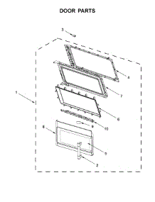 Door Parts parts for Maytag Microwave/Hood Combo MMV5220FZ3 from AppliancePartsPros.com