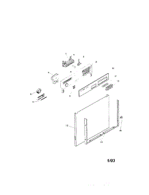 Fascia Panel And Outer Door parts for Bosch Dishwasher SMU4092UC/14 from AppliancePartsPros.com