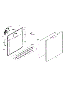 Door / Dispenser parts for Bosch Dishwasher SHE3ARL5UC/12 from AppliancePartsPros.com