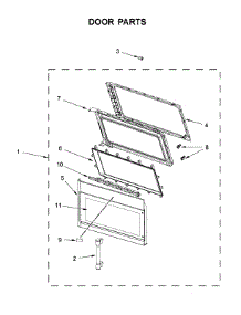 Door Parts parts for Maytag Microwave/Hood Combo MMV4205DH4 from AppliancePartsPros.com