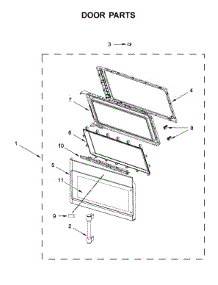 Door Parts parts for Maytag Microwave/Hood Combo MMV4205FB4 from AppliancePartsPros.com