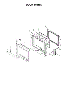 Door Parts parts for Jenn-Air Electric Range JES1450CFB0 from AppliancePartsPros.com