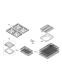 Pans / Racks parts for Thermador Gas Range PRG484ECG04 from AppliancePartsPros.com