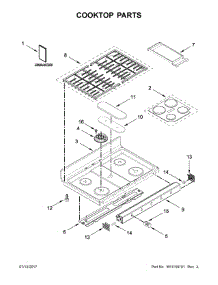 Cooktop Parts parts for Kitchenaid Gas Range KFGD500EBS00 from AppliancePartsPros.com