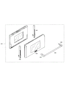 Large Oven Door parts for Thermador Gas Range PRG484ECG04 from AppliancePartsPros.com