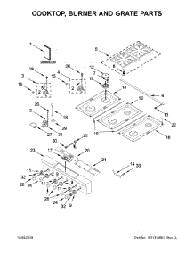 Cooktop, Burner And Grate Parts parts for Kitchenaid Range KDRS467VMB00 from AppliancePartsPros.com
