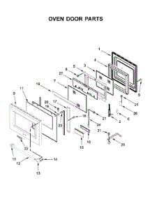 Oven Door Parts parts for Kitchenaid Range KDRS467VMB00 from AppliancePartsPros.com