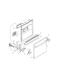 Door Assembly parts for Bosch Dishwasher SHU8802UC/12 / FD 8105 from AppliancePartsPros.com