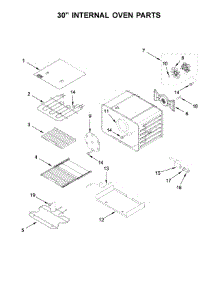 30" Internal Oven Parts parts for Kitchenaid Range KDRS483VMW01 from AppliancePartsPros.com