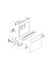 Door Assembly parts for Bosch Dishwasher SHU8816UC/12 / FD 8105 from AppliancePartsPros.com