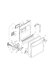Door parts for Bosch Dishwasher SHU9915UC/06 / FD 7908-8002 from AppliancePartsPros.com
