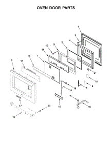 Oven Door Parts parts for Jenn-Air Range JGRP536WP02 from AppliancePartsPros.com