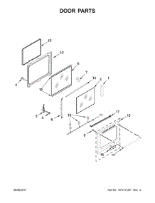Door Parts parts for Kitchenaid Electric Range KFEG500EBS2 from AppliancePartsPros.com