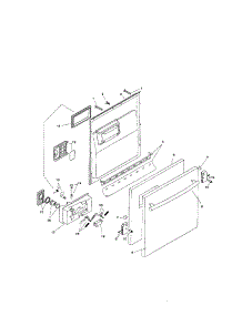 Door Assembly parts for Bosch Dishwasher SHU9915UC/12 / FD 8003 from AppliancePartsPros.com
