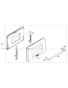 Oven Door parts for Thermador Gas Range PRL304EG04 from AppliancePartsPros.com