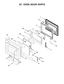 30" Oven Door Parts parts for Jenn-Air Range JGRP548WP02 from AppliancePartsPros.com