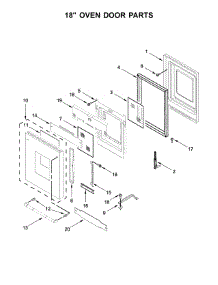 18" Oven Door Parts parts for Jenn-Air Range JGRP548WP02 from AppliancePartsPros.com
