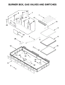 Burner Box, Gas Valves And Switches parts for Jenn-Air Range JGRP548WP02 from AppliancePartsPros.com