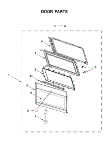 Door Parts parts for Maytag Microwave/Hood Combo MMV4205FZ5 from AppliancePartsPros.com