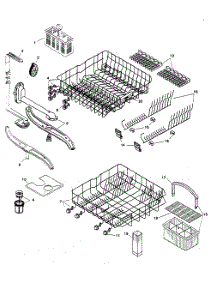 Racks parts for Bosch Dishwasher SHU9922UC/12 from AppliancePartsPros.com