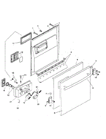 Door Assy parts for Bosch Dishwasher SHU9922UC/12 from AppliancePartsPros.com