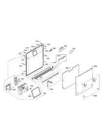 Door / Dispenser parts for Bosch Dishwasher SHV863WD3N/10 from AppliancePartsPros.com
