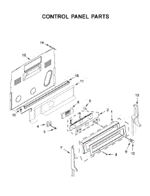Control Panel Parts parts for Kitchenaid Electric Range KFEG500EBS3 from AppliancePartsPros.com