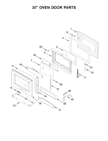 30" Oven Door Parts parts for Jenn-Air Range JLRP548WP01 from AppliancePartsPros.com