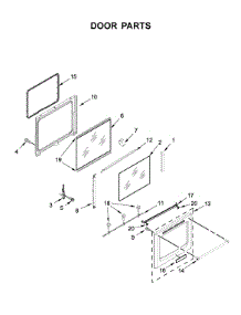 Door Parts parts for Kitchenaid Electric Range KFEG500EBS3 from AppliancePartsPros.com