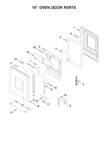 18" Oven Door Parts parts for Jenn-Air Range JLRP548WP01 from AppliancePartsPros.com