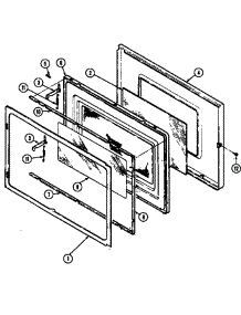 Door parts for Maytag Countertop Microwave DM5H-3 from AppliancePartsPros.com