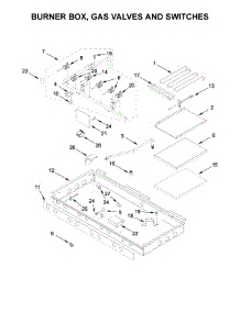 Burner Box, Gas Valves And Switches parts for Jenn-Air Range JLRP548WP01 from AppliancePartsPros.com