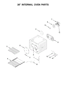 30" Internal Oven Parts parts for Jenn-Air Range JLRP548WP01 from AppliancePartsPros.com