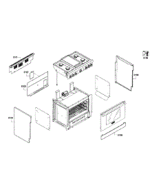Cabinet Assy parts for Thermador Gas Range PRL364GDH-01 from AppliancePartsPros.com