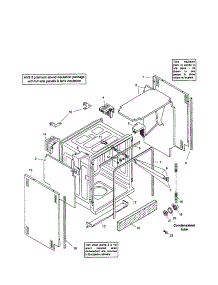 Tank Assembly parts for Bosch Dishwasher SHV99A03UC/14 from AppliancePartsPros.com