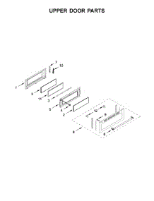 Upper Door Parts parts for Kitchenaid Electric Range YKFED500EBS0 from AppliancePartsPros.com