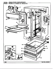 Fresh Food Compartment (Rc22ha-3A / 9S01a) (Rc22hn-3A / 9S01a) (Rc22ka-3A / As11b) (Rc22kn-3A / As11b) parts for Magic Chef Refrigerator RC22HY-3A/9S01A from AppliancePartsPros.com