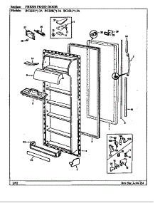 Fresh Food Door parts for Magic Chef Refrigerator RC22HY-3A/9S01A from AppliancePartsPros.com