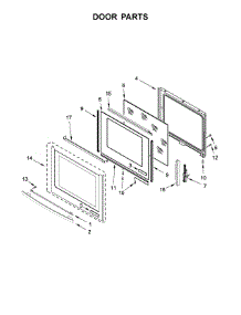 Door Parts parts for Jenn-Air Electric Range JES1450DB0 from AppliancePartsPros.com