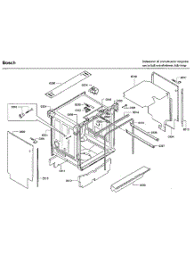 Cabinet parts for Bosch Dishwasher SHV9PT53UC/98 from AppliancePartsPros.com
