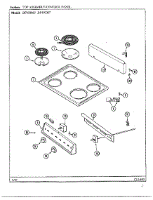 Top Assembly / Control Panel parts for Maytag Electric Range DF-450067 from AppliancePartsPros.com