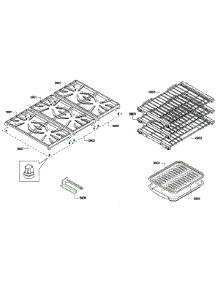 Racks / Shelfs parts for Thermador Gas Range PRL366GH-01 from AppliancePartsPros.com