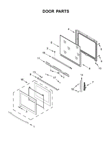 Door Parts parts for Jenn-Air Electric Range JES1750FS1 from AppliancePartsPros.com