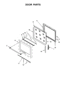 Door Parts parts for Kitchenaid Electric Range KSEB900ESS2 from AppliancePartsPros.com