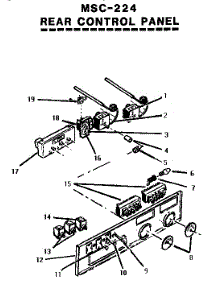 Rear Control Panel (Msc224) parts for Thermador Electric Range MSC224 from AppliancePartsPros.com