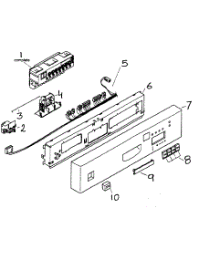 Fascia Panel parts for Bosch Dishwasher SHU43C06UC/14 from AppliancePartsPros.com